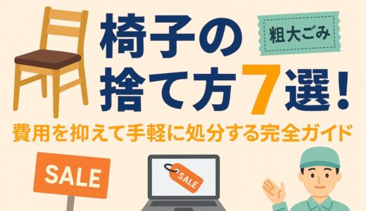 椅子の捨て方7選！費用を抑えて手軽に処分する完全ガイド