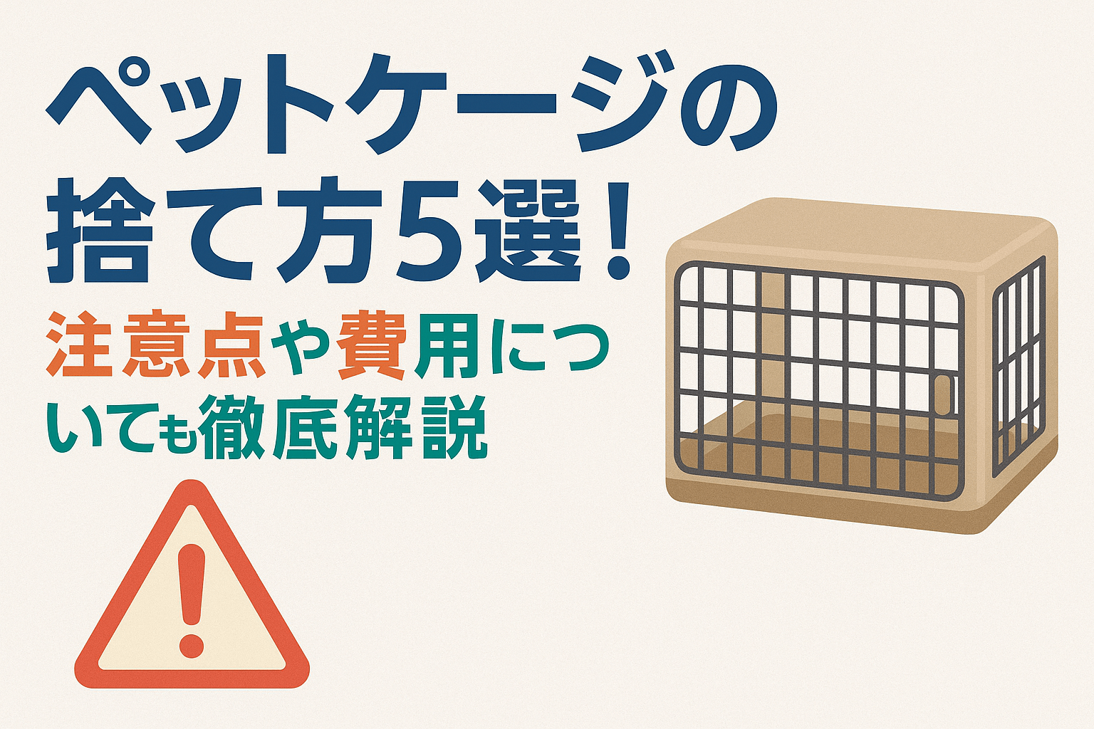 ペットケージの捨て方7選！無料で処分する方法や注意点も徹底解説