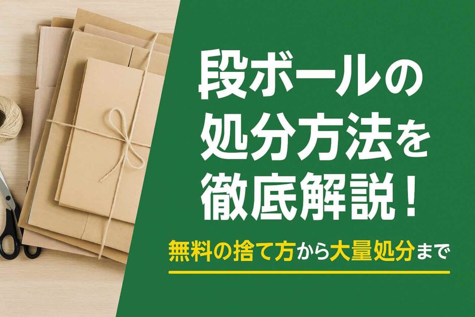 段ボールの処分方法を徹底解説！無料の捨て方から大量処分まで