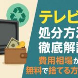 テレビの処分方法を徹底解説!費用相場から無料で捨てる方法まで