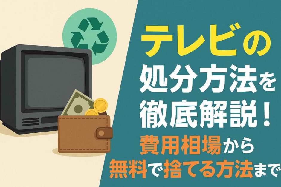 テレビの処分方法を徹底解説！費用相場から無料で捨てる方法まで