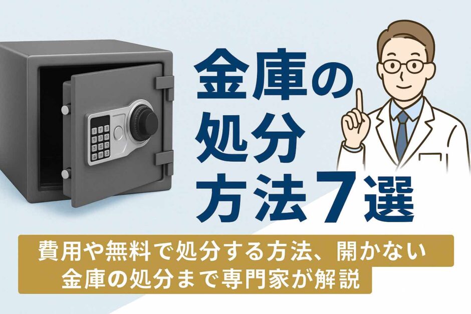 金庫の処分方法7選｜費用や無料で処分する方法、開かない金庫の処分まで専門家が解説