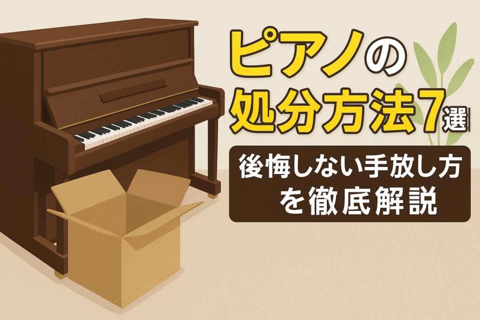 ピアノの処分方法7選！後悔しない手放し方を徹底解説