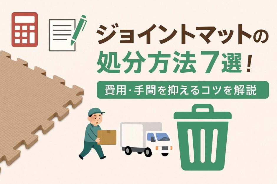 ジョイントマットの処分方法7選！費用・手間を抑えるコツを解説