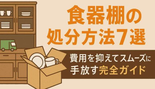 食器棚の処分方法7選！費用を抑えてスムーズに手放す完全ガイド