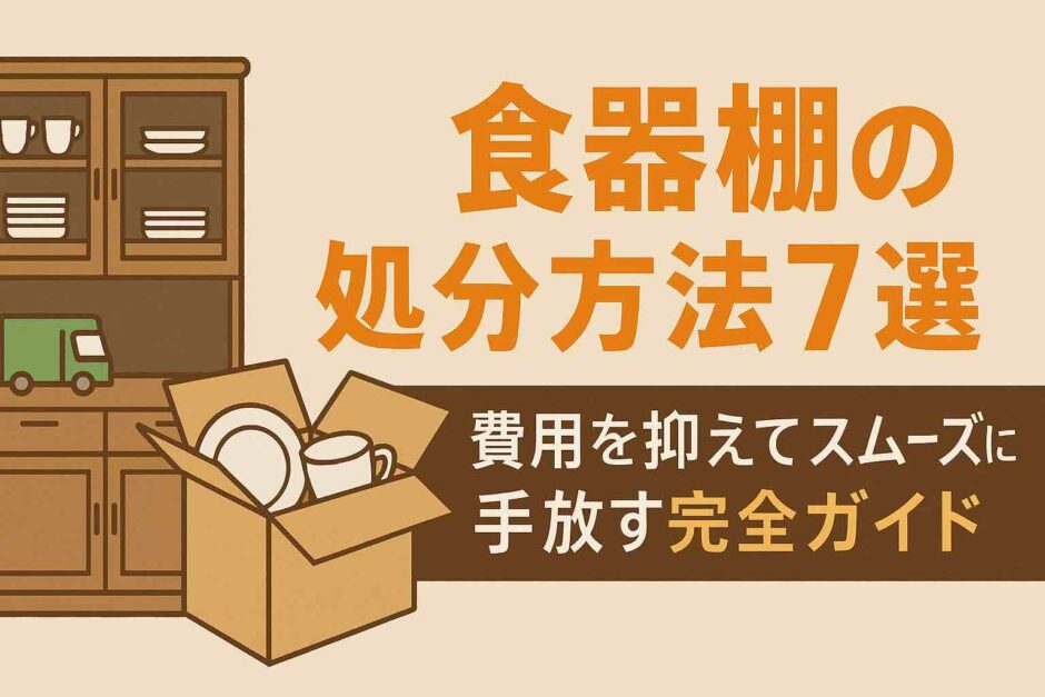 食器棚の処分方法7選！費用を抑えてスムーズに手放す完全ガイド