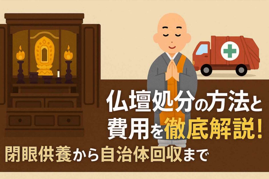 仏壇処分の方法と費用を徹底解説！閉眼供養から自治体回収まで