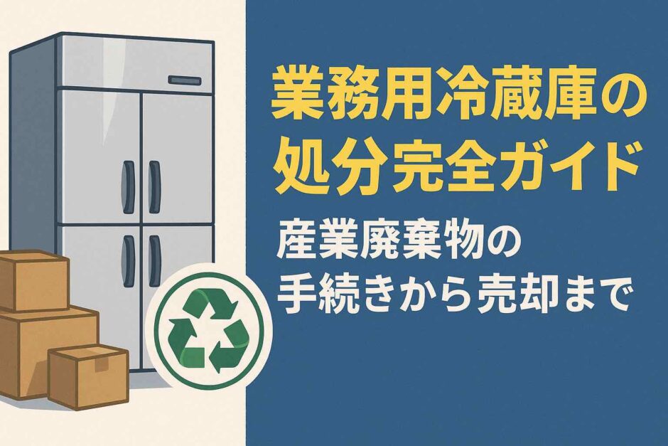 業務用冷蔵庫の処分完全ガイド｜産業廃棄物の手続きから売却まで