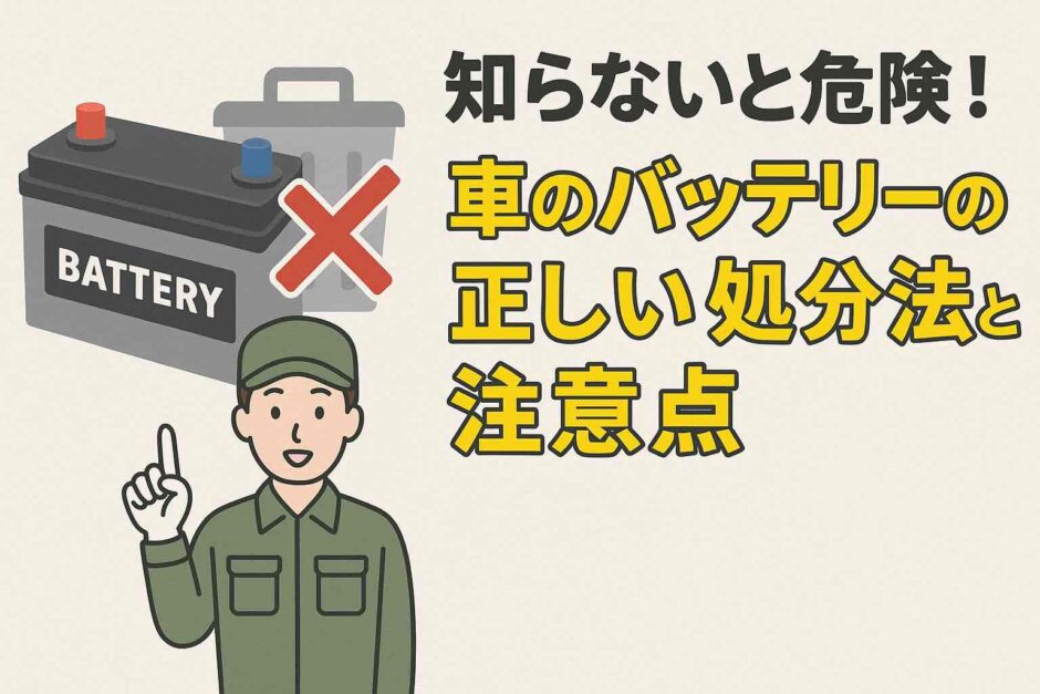 知らないと危険！車のバッテリーの正しい処分方法と注意点