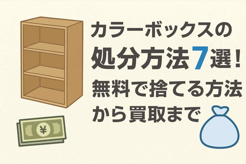 カラーボックスの処分方法7選！無料で捨てる方法から買取まで