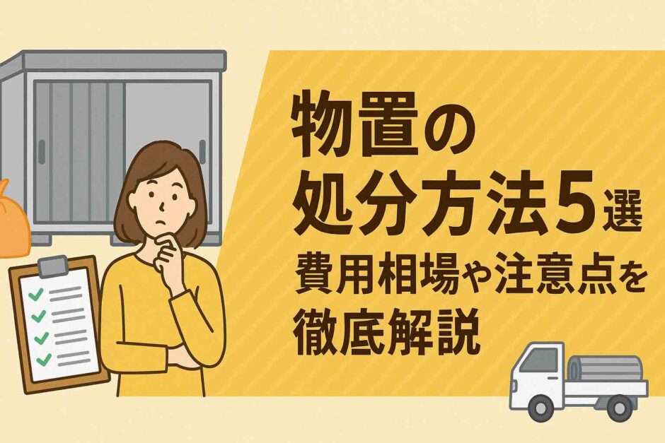 物置の処分方法5選！費用相場や注意点を徹底解説