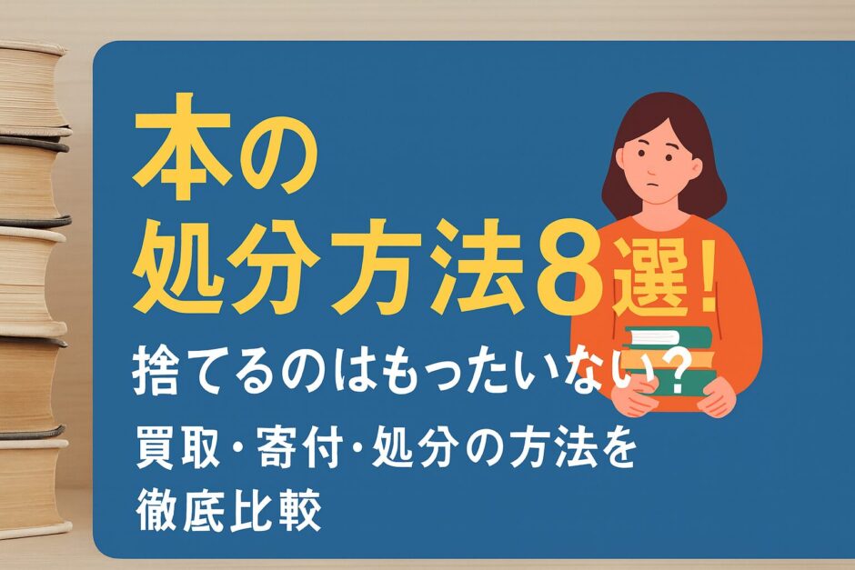 本の処分方法8選！捨てるのはもったいない？買取・寄付・処分の方法を徹底比較