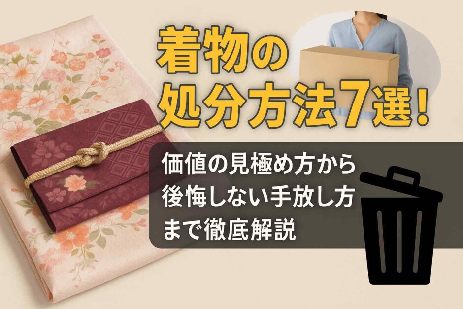 着物の処分方法7選！価値の見極め方から後悔しない手放し方まで徹底解説
